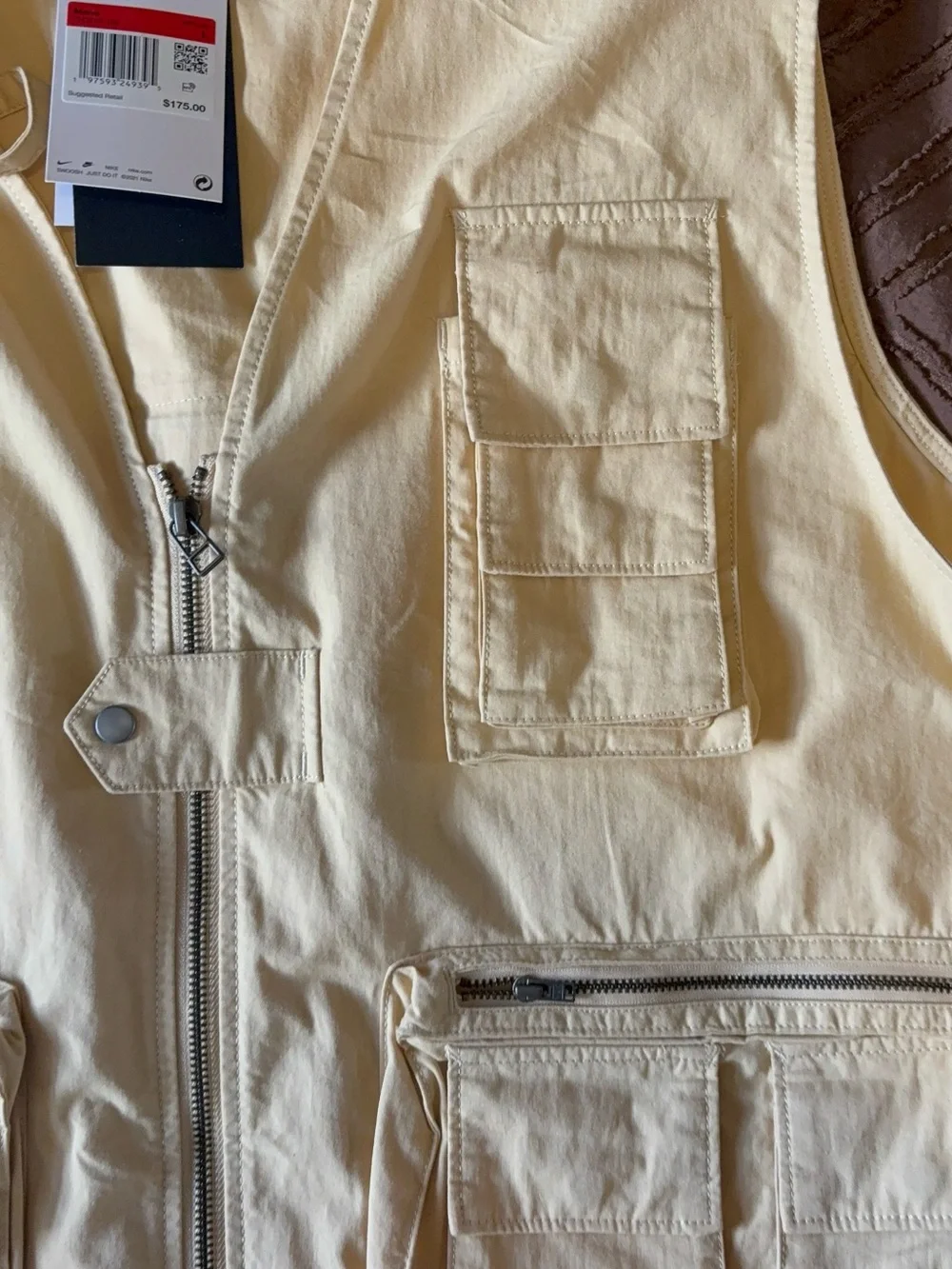 Nike Men’s Light Cream Tan Utility Cargo Vest